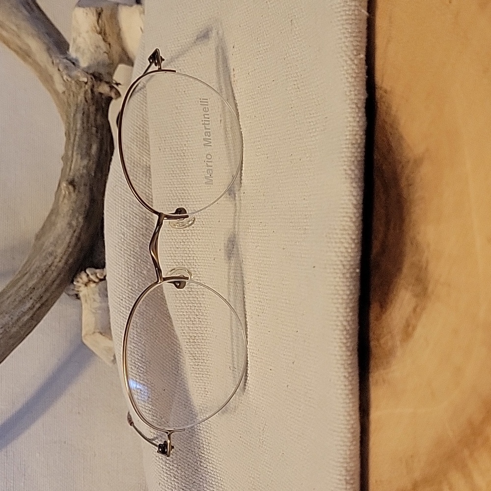 Mario Marinelli Eyeglass frame Antique Gold Color Size: 47-20(140) Retro Unisex